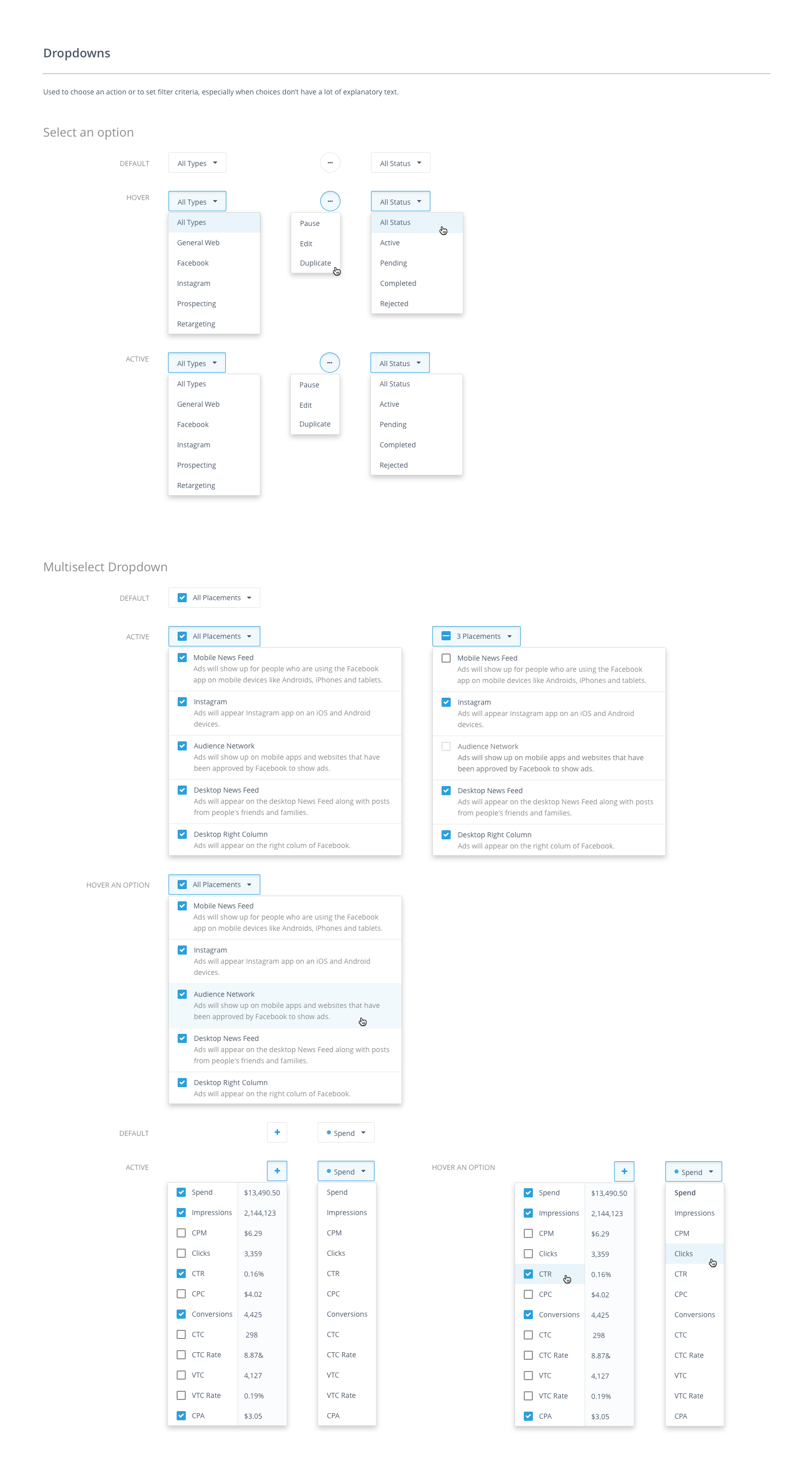 AdRoll UI Framework Components