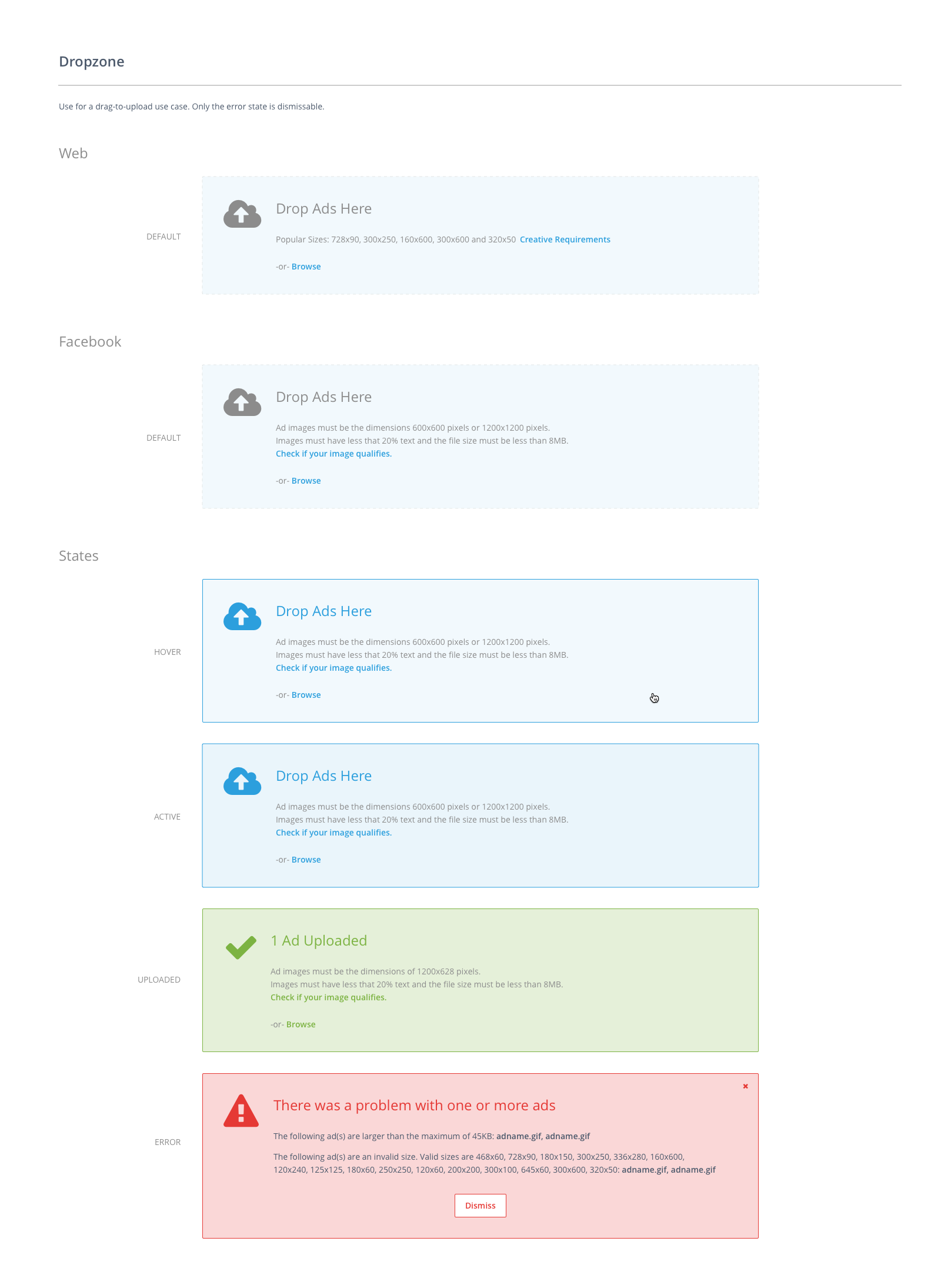 AdRoll UI Framework Components