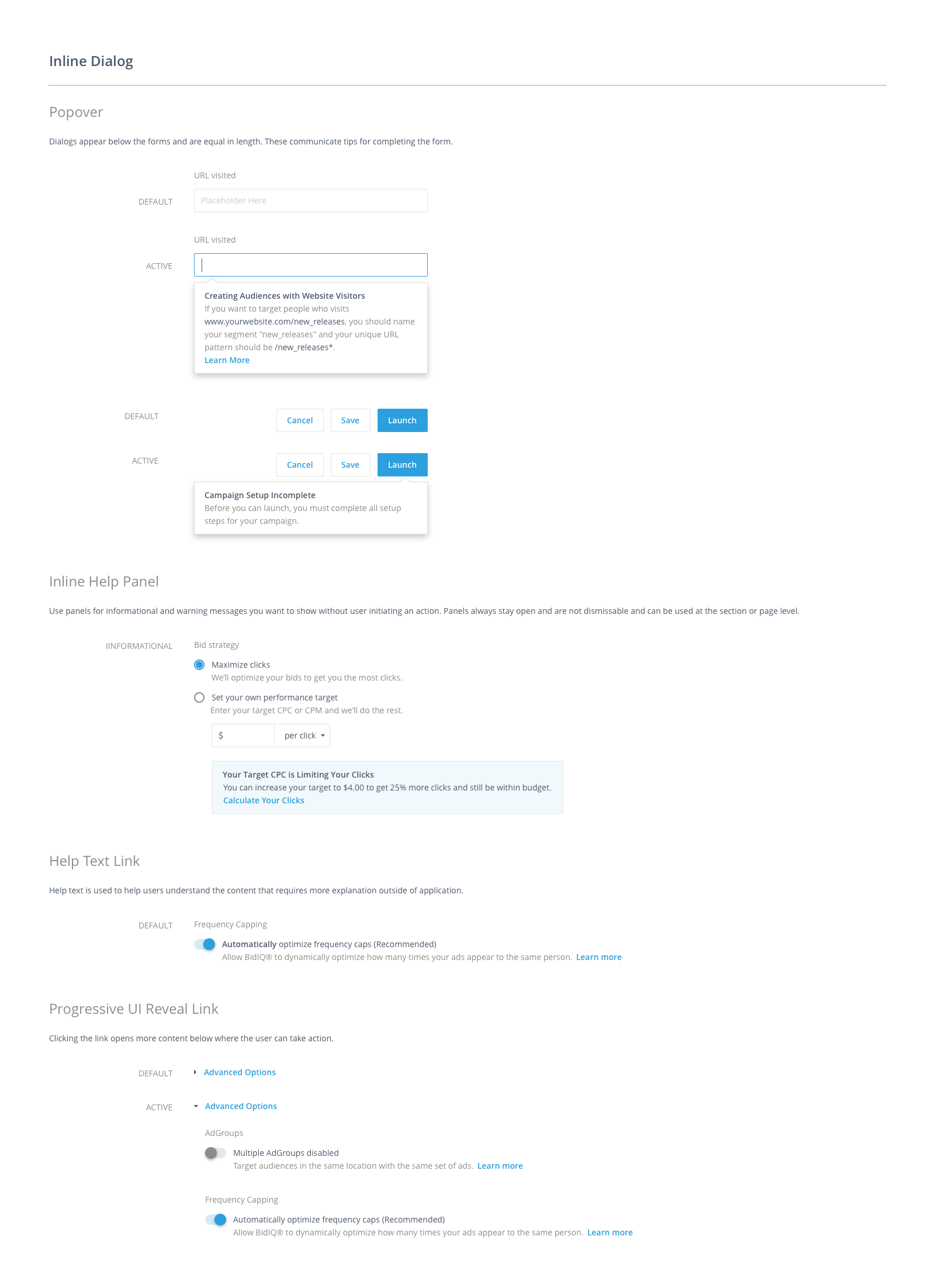 AdRoll UI Framework Components