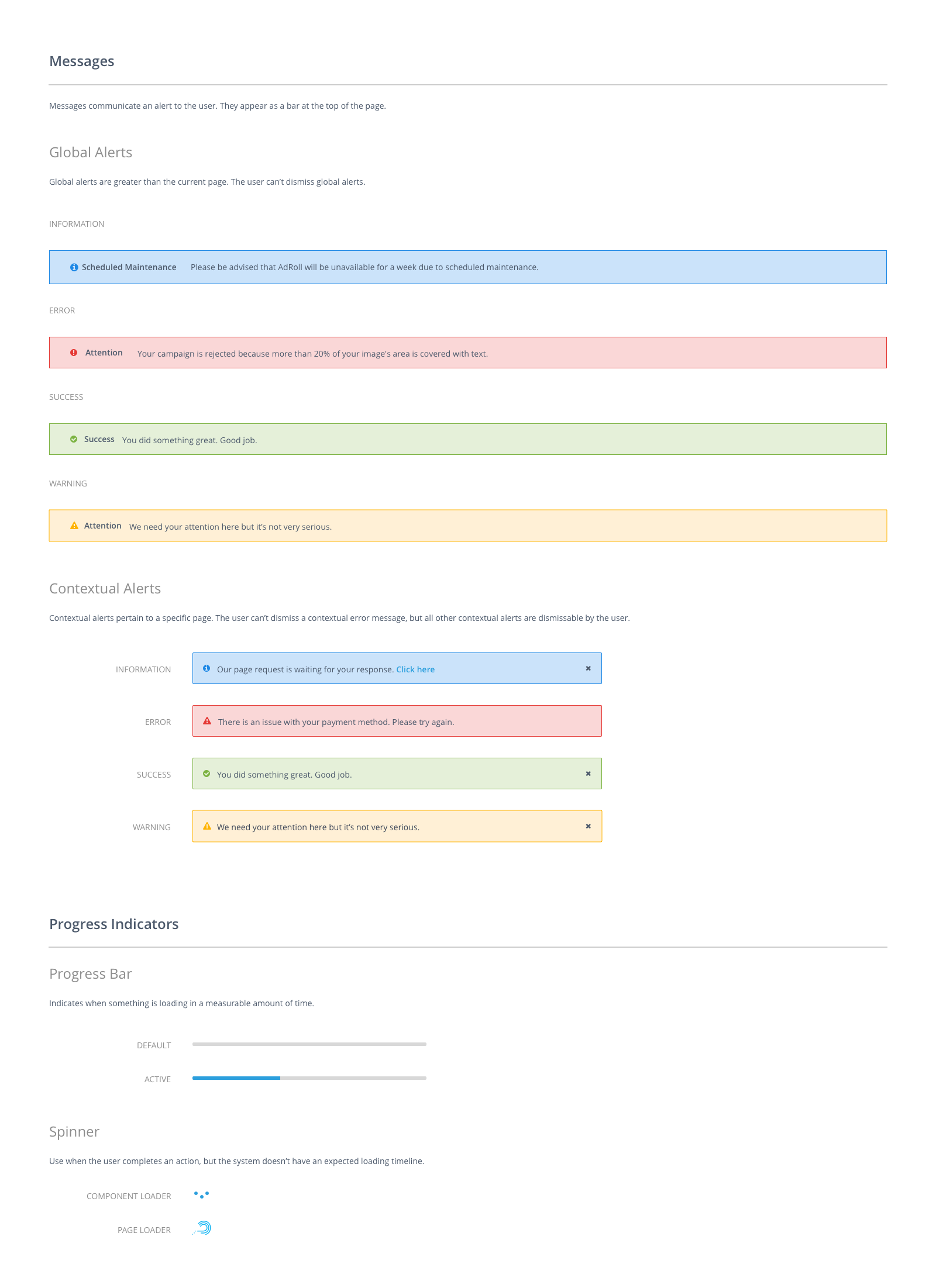 AdRoll UI Framework Components